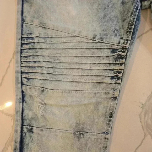 South Pole Skinny Distressed Light Wash Jeans Mens Size 34 - Picture 4 of 11